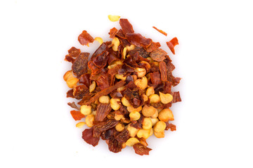 Pile of a crushed red pepper