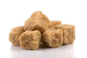 Brown cane sugar cubes