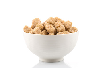 Brown cane sugar cubes