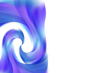 Abstract white background with blue and purple wavy lines. Abstract color wave design element. Blue wave.