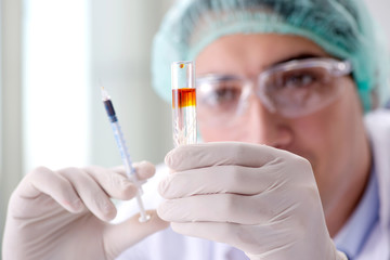 Young scientist working in the lab