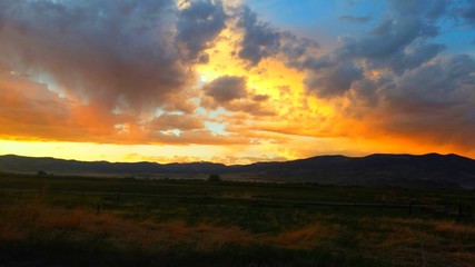 Fototapeta premium Sunset Over Mountains 