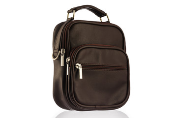 Brown elegant, modern leather briefcase with Professional Style
