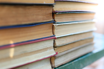 dirty old worn books,  background