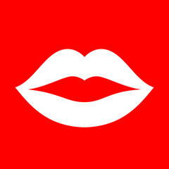 Mouth lips vector icon