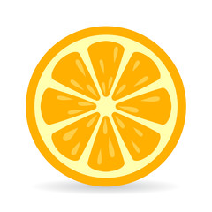 Fototapeta premium Orange slice vector icon