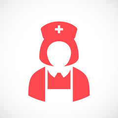 Nurse doctor woman vector icon