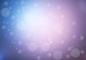 beautiful pinkish blue background with bokeh shaped balls