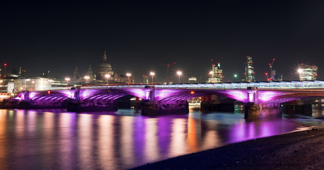 Fototapeta na wymiar London River Thames London Bridge skyline