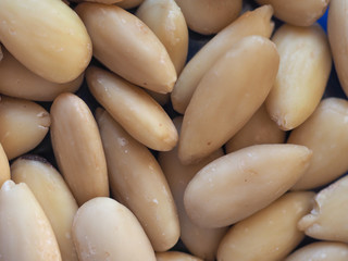 almonds closeup background