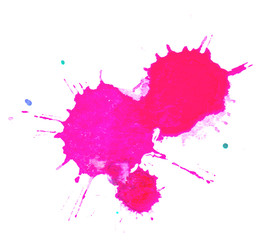 Colorful abstract watercolor texture with splashes and spatters. Modern creative watercolor background for trendy design.