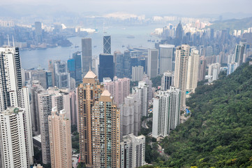 Aerial view of Hong Kong