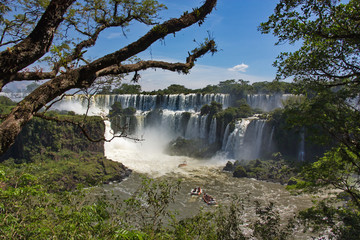 view of the Iguazu Falls from Argentina