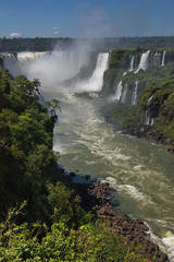 view of the Iguazu Falls and the river Parana from Brazil