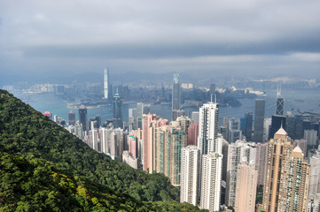 Fototapeta premium Aerial view of Hong Kong