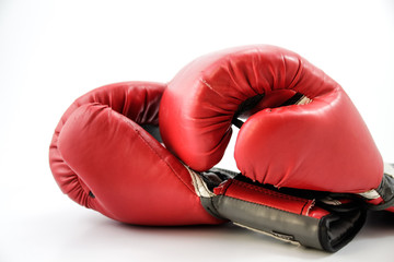 Red boxing gloves phtograph