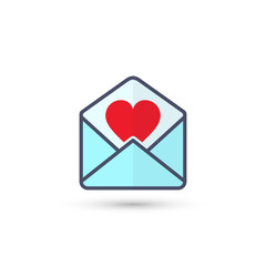 Envelope with Valentine Heart, vector.