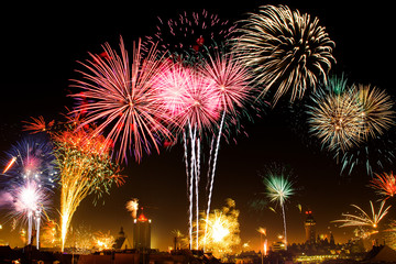 Silvester über Leipzig