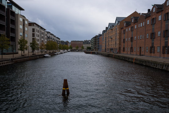 Modern architecture near the water in Copenhagen, Denmark