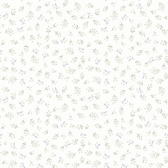 Floral white pattern. Leaves and flowers. Nature Herb background