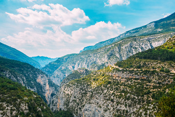 Beautiful Mountains Landscape Of The Gorges Du Verdon In South-eastern France.