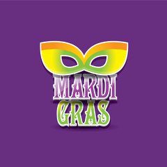 mardi gras vector background with mask and text