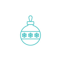 bauble ball toy christmas xmas line icon