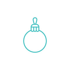 bauble ball toy christmas xmas line icon