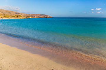 Amazing Elafonisi beach, Chania prefecture, South of Crete island, Greece