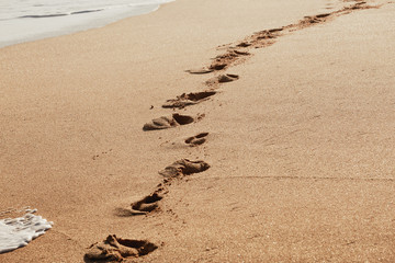 Footsteps on the beach