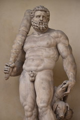 Fototapeta na wymiar Ducal Palace of Modena, closeup view over the statue of Hercules