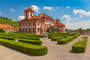 Obraz premium Historical public building of Troja castle, Prague, Czech Republic