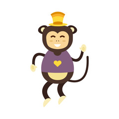 Vector monkey icon.