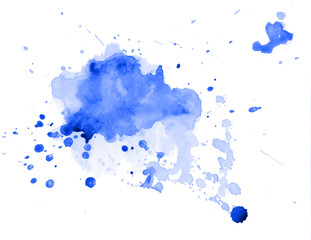 Colorful abstract watercolor texture with splashes and spatters. Modern creative watercolor background for trendy design.