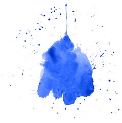 Colorful abstract watercolor texture with splashes and spatters. Modern creative watercolor background for trendy design.