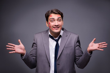 Man in funny romantic concept