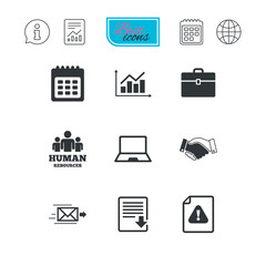 Office, documents and business icons.