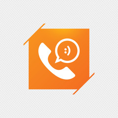 Phone sign icon. Support symbol.
