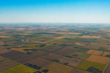 Aerial view at the fields