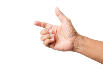 Man hand Fist Pointing Showing