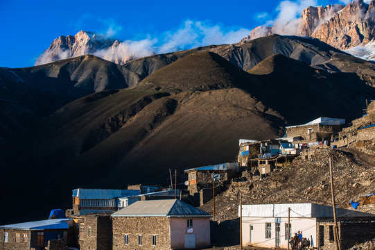 Ancient settlement in the mountains, Xinaliq, Khynalik