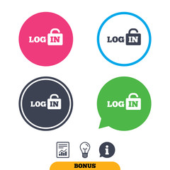Login sign icon. Sign in symbol. Lock.