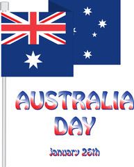 Australian flag announcing Australia Day