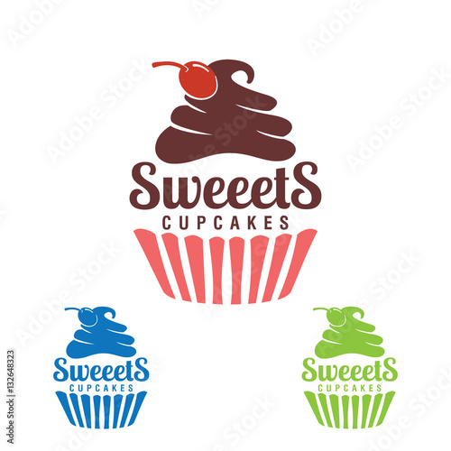 Sweet Cupcake Bakery Logo Stock Image And Royalty Free Vector
