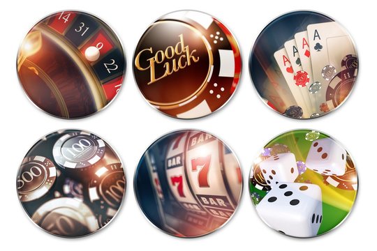 Isolated Casino Badges