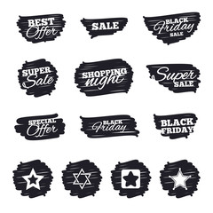 Star of David icons. Symbol of Israel.