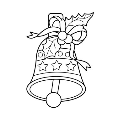 recommend clip art: Coloring Page Outline Of Christmas bell. Christmas. New year. Coloring book for kids