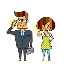 夫婦　会話　携帯電話