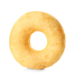 Obraz na płótnie Canvas Delicious donut on white background