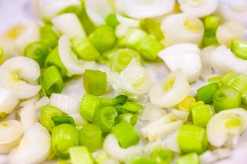 view of green salad ingredient